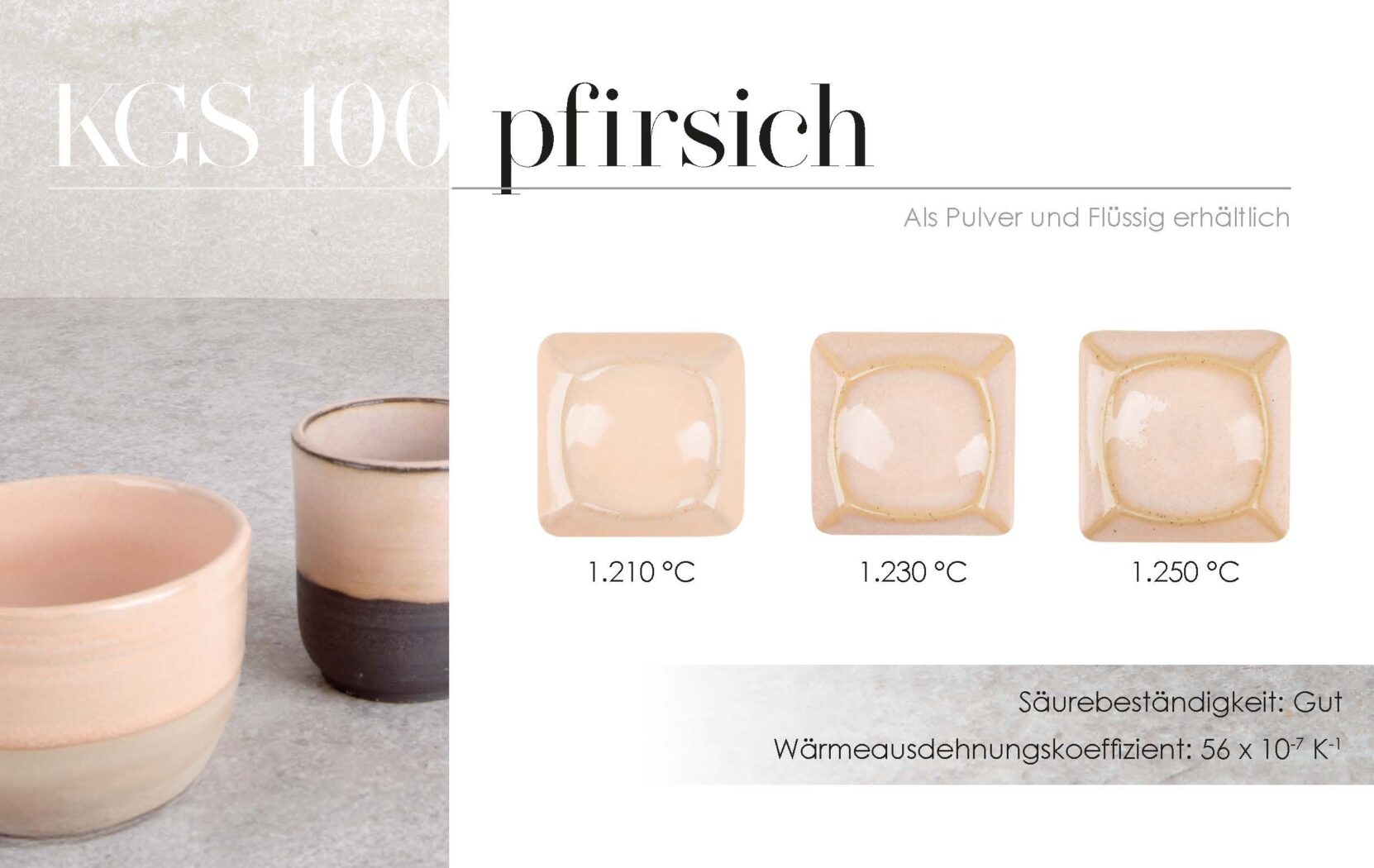 Steinzeugglasur KGS 100 - pfirsich