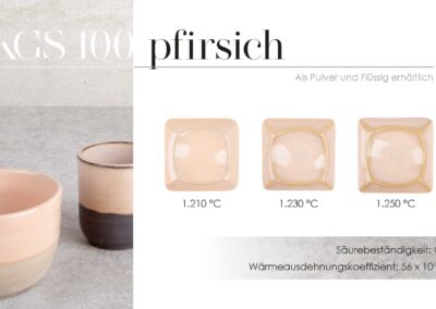 Steinzeugglasur KGS 100 - pfirsich