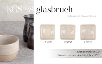 Steinzeugglasur KGS 98 - glasbruch