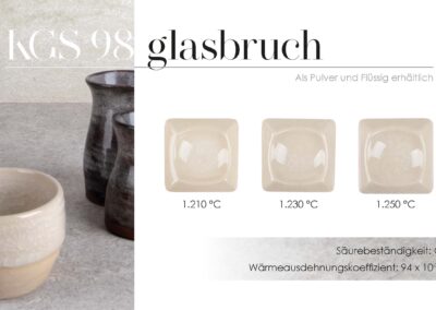 Steinzeugglasur KGS 98 - glasbruch